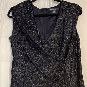 American Living Dress Navy and Silver